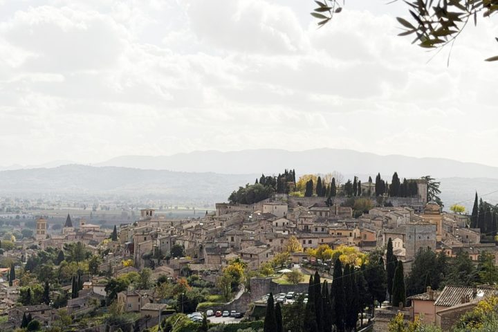 Panoramic view of Spello, Italy